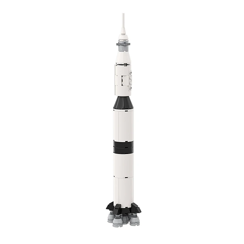 MOC Teknik Saturn V Roket Şehir Uzay İstasyonu Mekik Fırlatma Modeli Yapı Taşları Uydu Keşif çocuk oyuncağı Juguete