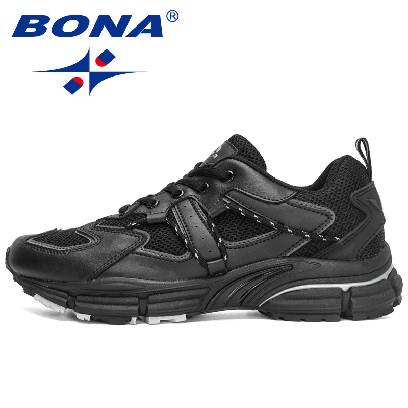 BONA 2022 Yeni Tasarımcılar Popüler koşu ayakkabıları Erkekler Açık spor ayakkabılar Rahat Atletik Eğitim Yürüyüş Koşu Ayakkabısı 3