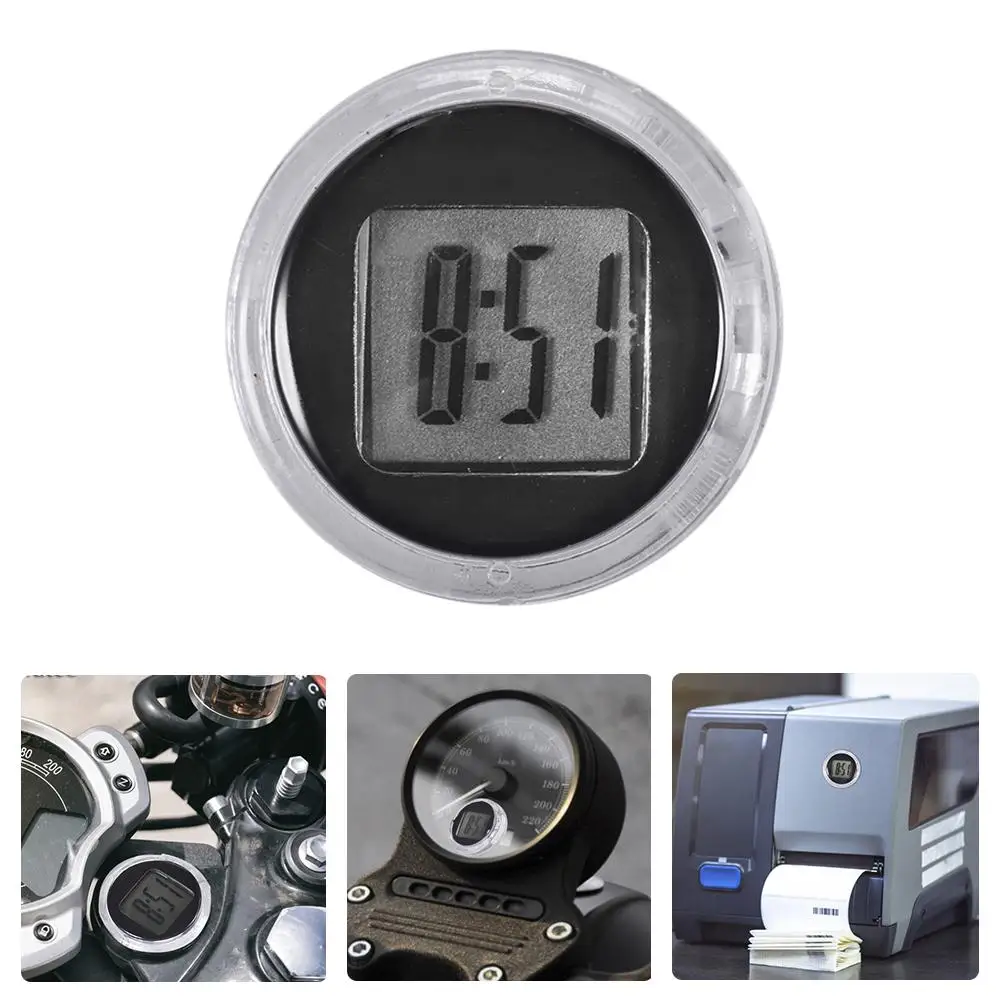 Mini motosiklet saati Stick-on su geçirmez elektronik saat Moto dijital saat Kronometre ile