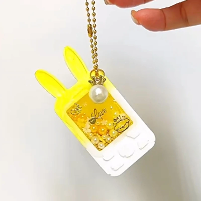 N1HE Geometri Tavşan Telefonu Reçine Döküm silikon kalıp Kadın Anahtarlık Dekoratif Kolye Quicksand Kalıp DIY El Sanatları için