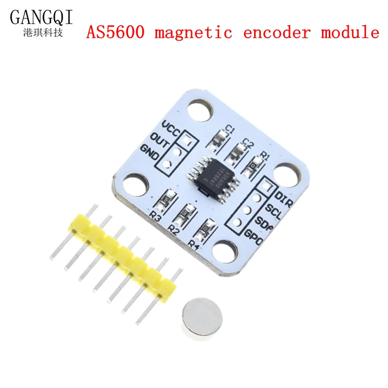 1 adet AS5600 manyetik kodlayıcı manyetik indüksiyon açı ölçüm sensörü modülü 12bit yüksek hassasiyetli