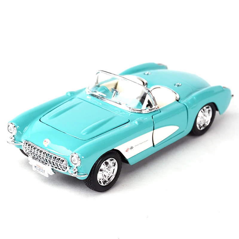 Maisto 1: 24 1957 Chevrolet Corvette Spor Araba Statik Döküm Araçları Koleksiyon Model oyuncak arabalar