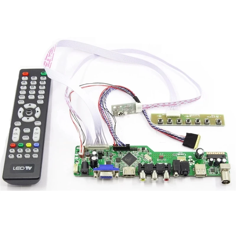 Yeni kontrol panosu Monitör Kiti için LTN156AT17 LTN156AT02 LTN156AT24 TV + HDMI + VGA + AV + USB LCD LED ekran Denetleyici Kurulu Sürücüsü