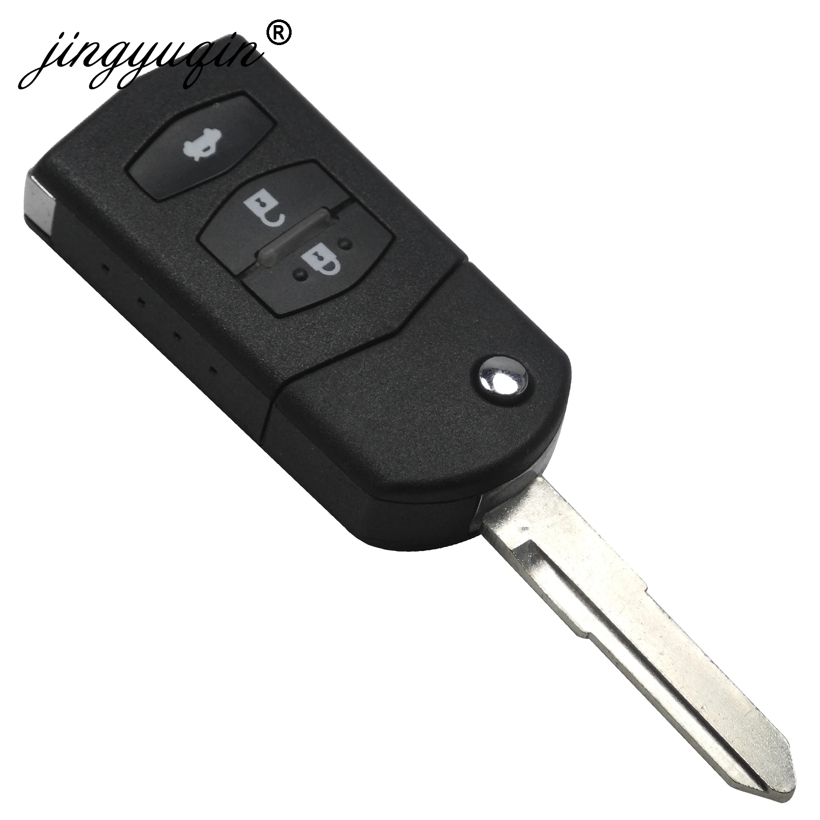Jingyuqin Uzaktan Araba Çevirme Anahtarı fob dış kapak Mazda 3 5 6 RX8 MX5 2/3 Düğmeler Katlanır Kılıf