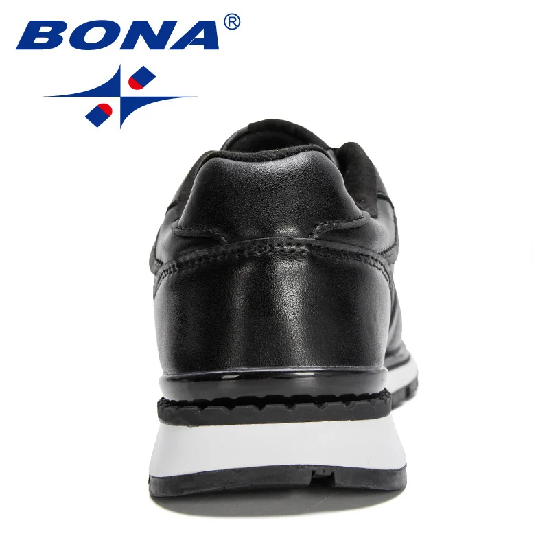 BONA 2022 Yeni Tasarımcılar Klasik koşu ayakkabıları Erkekler Nefes Açık Ayakkabı Adam Hafif Yüksek Rahat Spor Ayakkabı 1