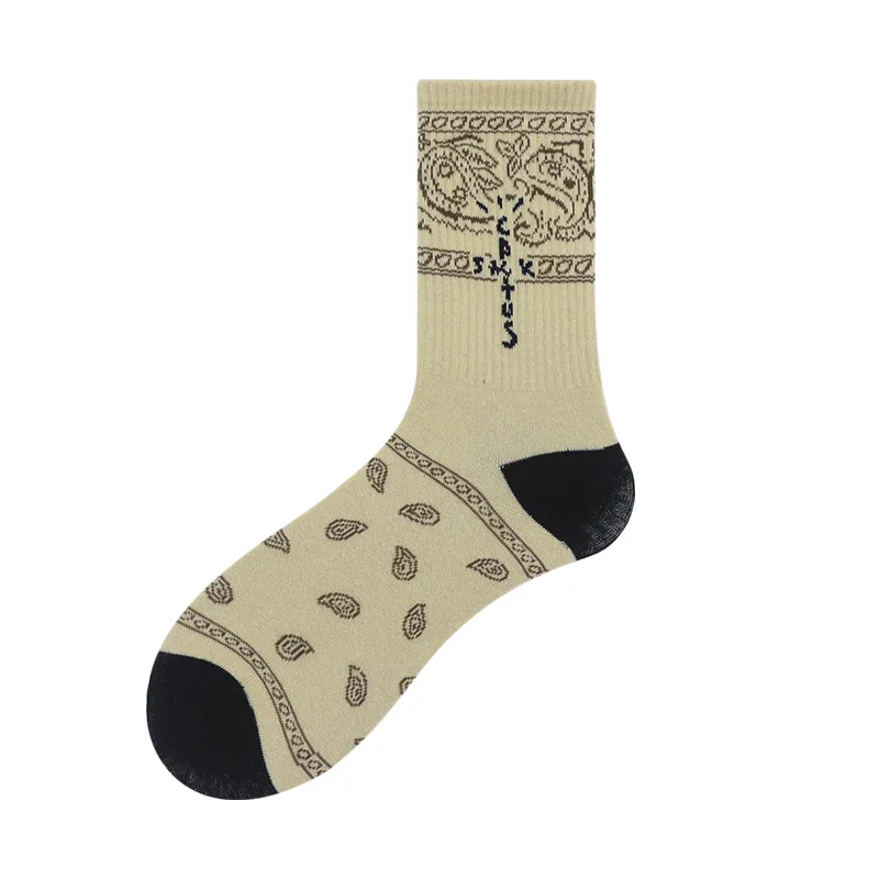 Erkek Orta Çorap Avrupa ve Amerikan Soyut Desen Kişiselleştirilmiş Moda Çorap Nefes pamuklu Uzun Çorap Erkek Giysileri 5