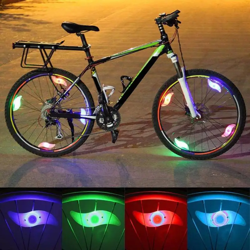 2 Paket Tekerlek konuştu ışıkları renk değiştiren LED Bisiklet Bisiklet tekerlek ışığı Bisiklet Assessoires bisiklet led ışık Bisiklet led ışık 3