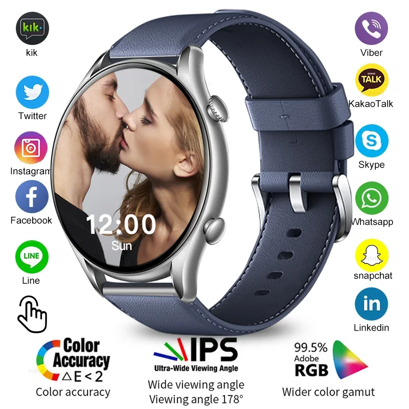 2022 Moda akıllı saat Kadınlar Özel Arama HD Arama Spor Saatler Erkekler nabız monitörü Su Geçirmez Smartwatch Android IOS İçin