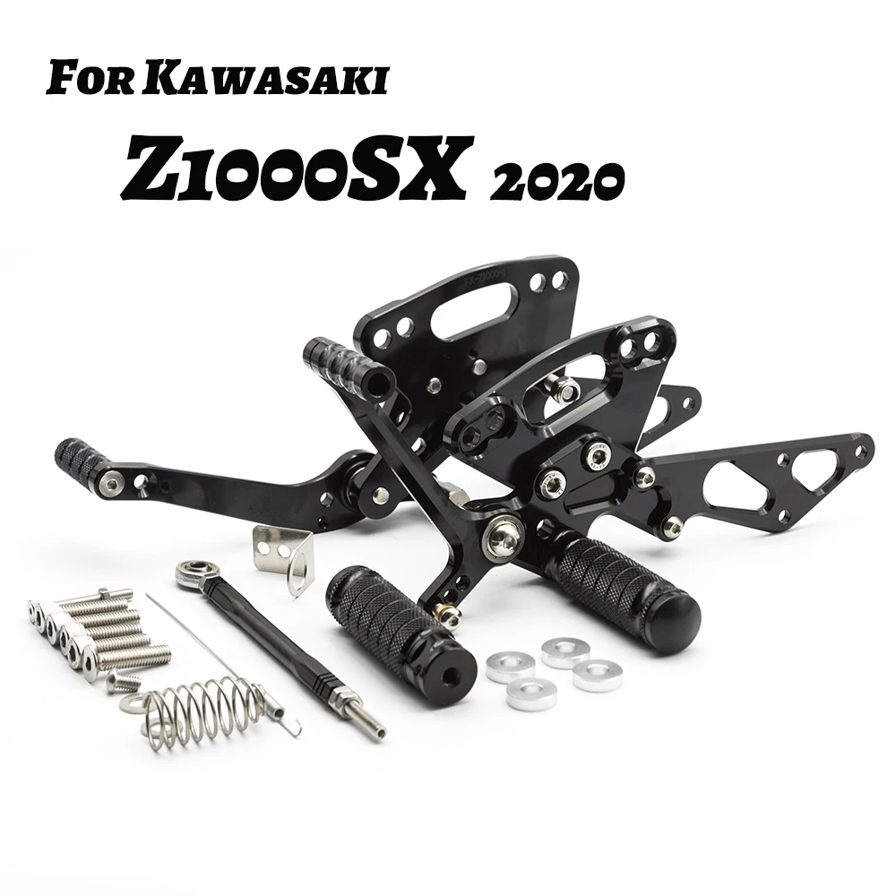 Kawasakı Z1000SX Z 1000 Z1000 SX 1000SX 2020 CNC Hızlı Değiştiren Dikiz Footpeg Footrest Ayarlanabilir Ayak Peg Pedalı Mandal Arka