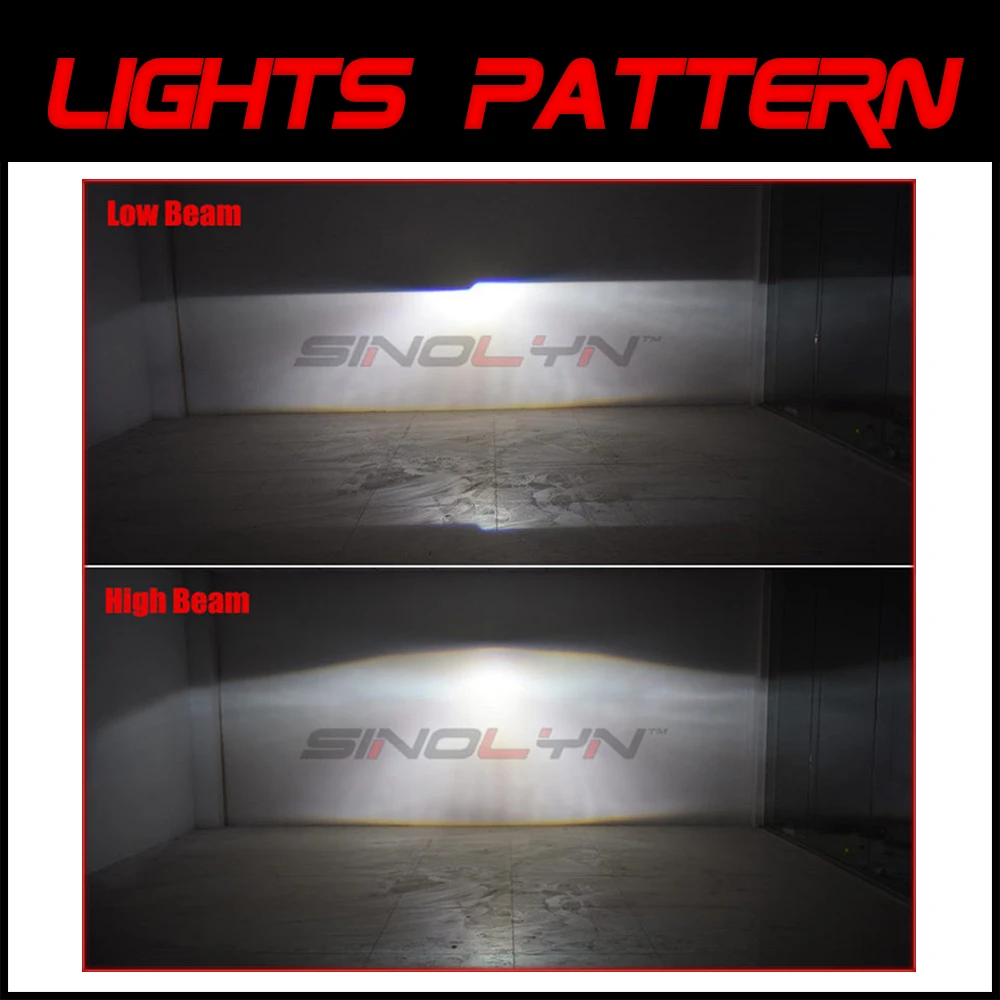 Sinolyn 2.5 İnç Bi Xenon 8.0 Projektör Lens Iris Tam Kiti Far H7 H4 Lensler H1 HID Araba ışıkları Balastlar Araba Aksesuarları 5