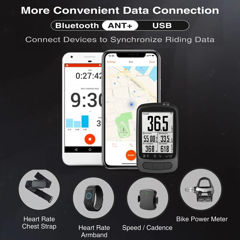 YENİ GPS Bisiklet Bilgisayar Bisiklet Kilometre CL600 Bisiklet ANT+ Ritim Sensörü nabız monitörü Garmın Bryton İGPSPORT Strava 3