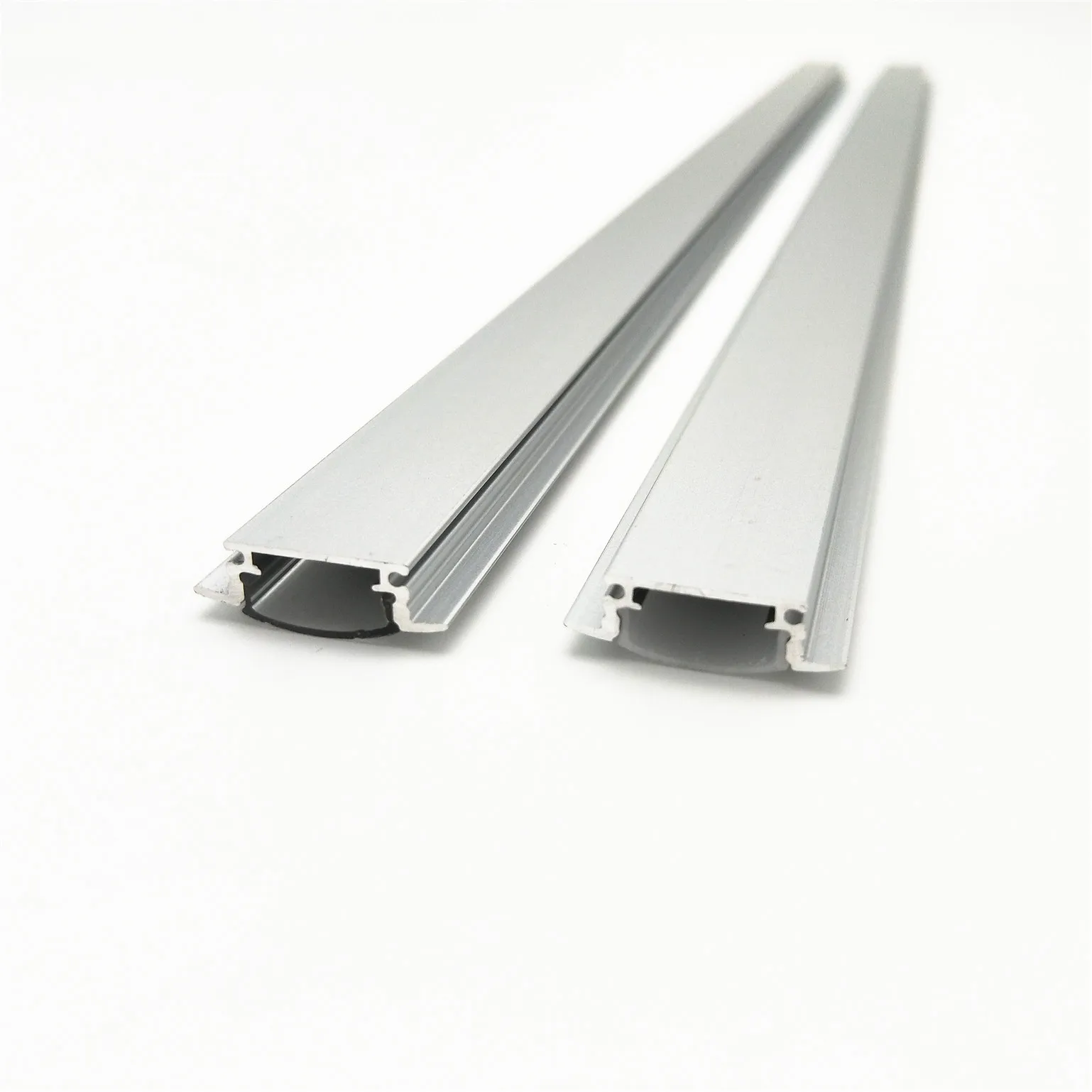 1-10 takım 50cm Gömme Led Alüminyum Profil bar ışığı Konut Mikly Temizle Kapakları Klip Kanal 10mm PCB Şerit Girinti Ekstrüzyon