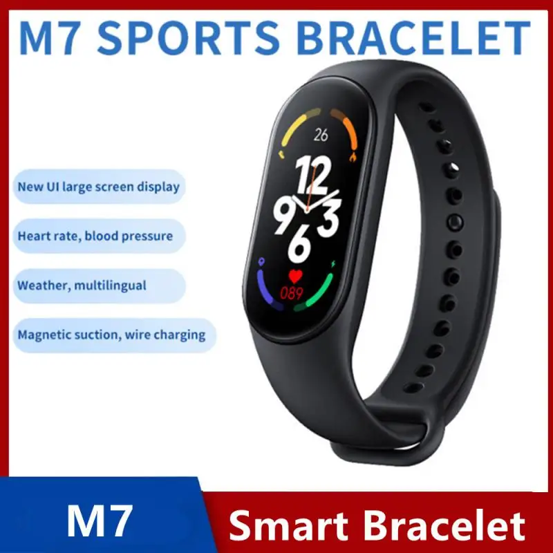 M7 Akıllı izle Mi Band 7 İzle Erkekler İçin Kan Oksijen Spor İzci Akıllı Bilezik Bluetooth Su Geçirmez Smartwatch Xiaomi İçin