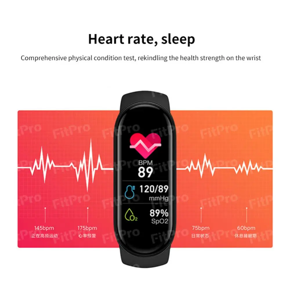 M7 Akıllı izle Mi Band 7 İzle Erkekler İçin Kan Oksijen Spor İzci Akıllı Bilezik Bluetooth Su Geçirmez Smartwatch Xiaomi İçin 5
