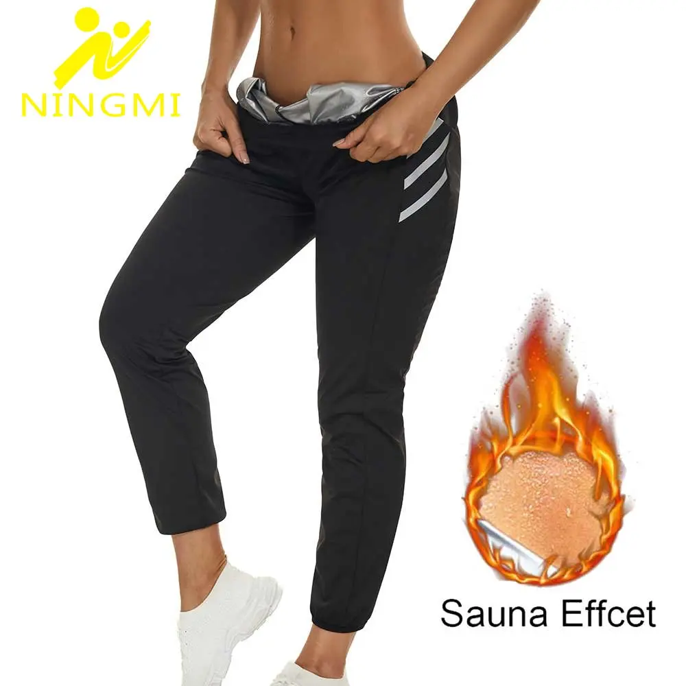 NINGMI Kadınlar Sauna Pantolon Kilo Kaybı Ter Pantolon Kadın Yağ Yakıcı Tayt Zayıflama Vücut Şekillendirici Egzersiz Spor Spor Salonu