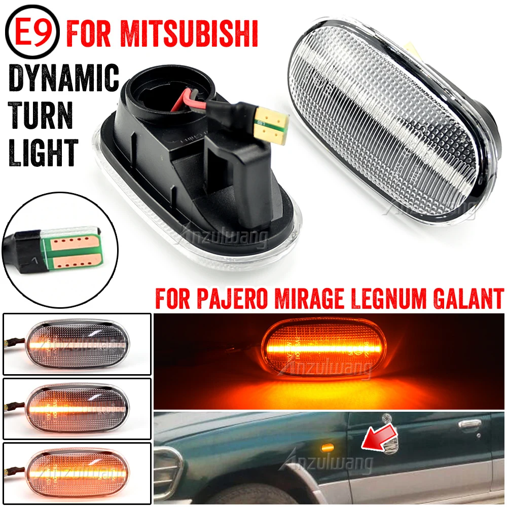 Mitsubishi Pajero Sport için 2G Galant 8 gül Dinamik LED Flaşör Yan İşaretleyici Dönüş sinyal ışıkları