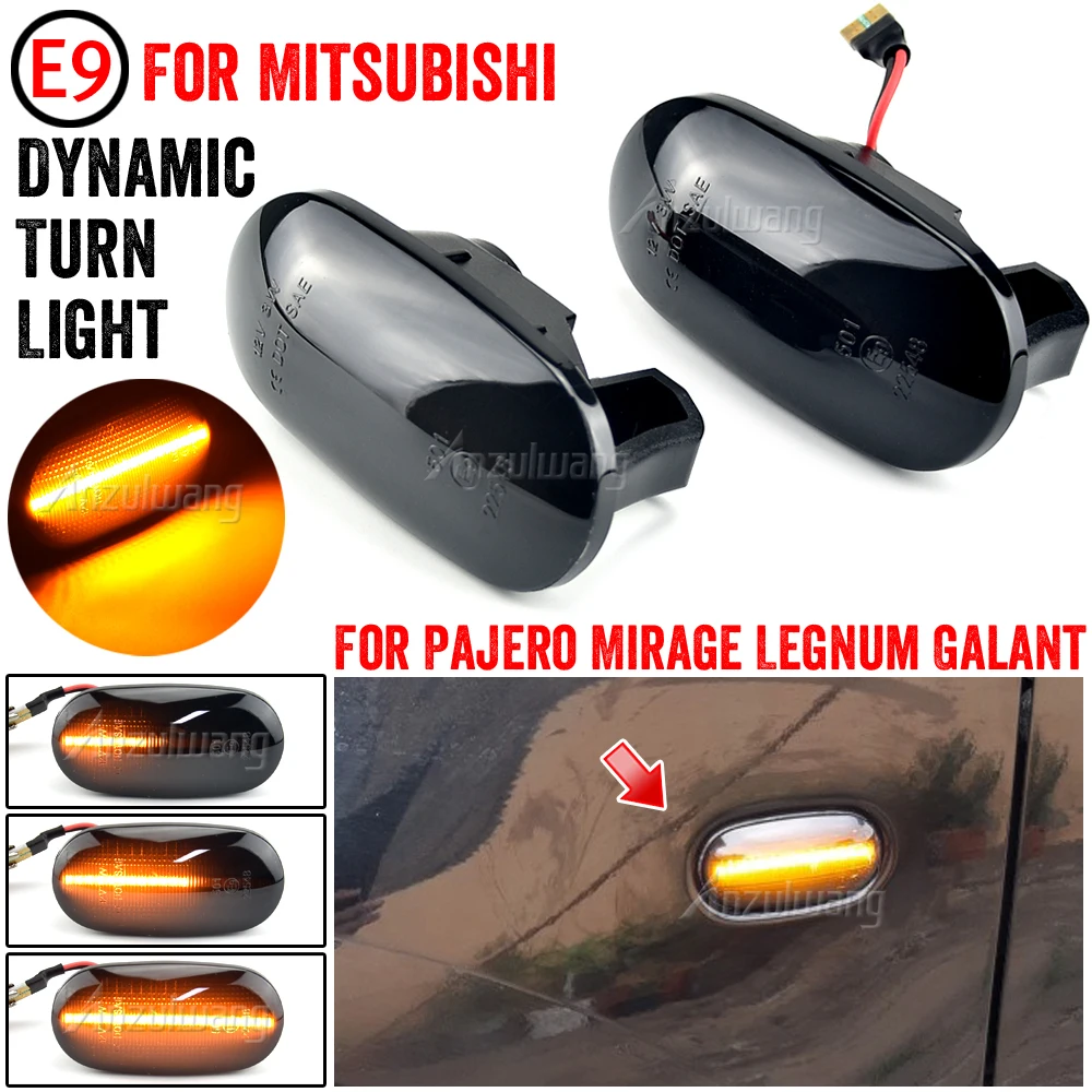 Mitsubishi Pajero Sport için 2G Galant 8 gül Dinamik LED Flaşör Yan İşaretleyici Dönüş sinyal ışıkları 3