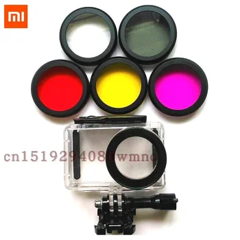 Mijia Su Geçirmez Kılıf Lens kapağı Konut filtresi / Dalış UV / CPL / Kırmızı Kabuk Kapak Xiaomi Mijia Mini 4K Eylem Kamera Aksesuarları