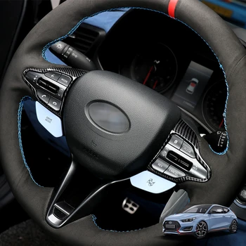Hyundai Kona N 2022 Araba direksiyon düğme kapağı iç mekan çıkartmaları Sticker Trim
