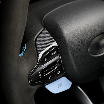 Hyundai Kona N 2022 Araba direksiyon düğme kapağı iç mekan çıkartmaları Sticker Trim 3