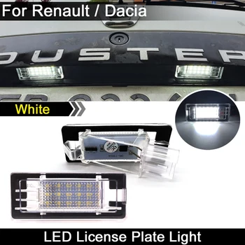 2 Adet Renault Espace Scenic Laguna Fluence Captur Modus Dacia duster Lodgy Logan Beyaz LED Lisans Numarası Plaka İşık