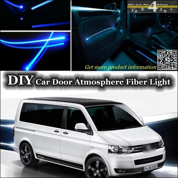 ıç ortam ışığı Ayar Atmosfer Fiber optik bant ışıkları Volkswagen VW Transporter için T5 Caravelle Multivan iç kapı