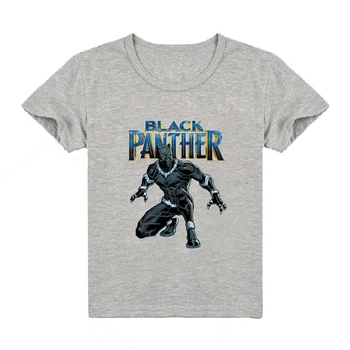 Marvel Siyah Panter Yaz Moda Unisex Süper Kahramanlar T-shirt Çocuk Erkek Kısa Kollu Tees Bebek Çocuk Karikatür Baskı Üstleri 3