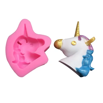 Unicorn Boynuz Kulaklar silikon kalıp Gül Kek Topper Fondan Kalıpları DIY Parti Kek Dekorasyon Araçları Şeker Çikolata Gumpaste Kalıp