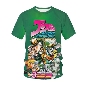 T Shirt Anime jojo'nun Tuhaf Macera 3D Baskı Çocuklar T Shirt Moda Rahat Çizgi Film T-shirt Erkek Kız çocuk Giysileri Üstleri