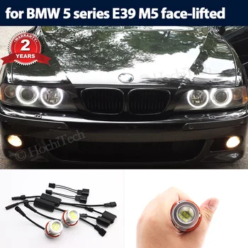 BMW 5 serisi için E39 525i 530i 535i 540i M5 yüz kaldırma 2000-2003 120W Beyaz Ücretsiz Hata 6000K LED Melek Gözler İşaretleyici İşık Lambası