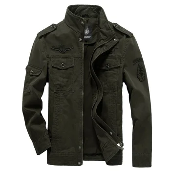 Yeni Erkek Taktik Ceketler Orta uzunlukta Askeri Ceketler Erkek Ceket Bahar Sonbahar Rüzgarlık Standı Yaka Marka Erkek Kargo Dış Giyim