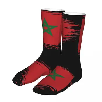 Mutlu komik çoraplar Erkek Erkek Kadın Çılgın Fas Çorap Fas Bayrağı Yüksek Kaliteli Çorap İlkbahar Yaz Sonbahar Kış