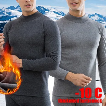 Kış Erkekler Termal Sıcak Iç Çamaşırı Premium Kalite Yumuşak Pamuk Polar astarlı ısıtıcı paçalı don Set Termo Giyim Pijama Takım elbise