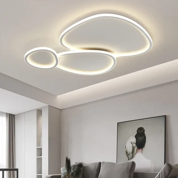 Modern Yaratıcı LED tavan ışıkları İskandinav Ev Kapalı Dekor Cilalar Yatak Odası Oturma Yemek Odası Tavan Lambası Yuvarlak Beyaz ışık