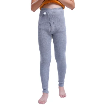 Çocuk termal iç çamaşır Tayt Erkek Pantolon Elastik Pamuk Sıcak günlük pantolon Erkek Ve Kız Pijama Paçalı Don 3