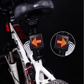 64 LED USB Kızılötesi Lazer Bisiklet Dönüş sinyal ışığı akıllı Bisiklet Kuyruk Lambası Sürme Direksiyon Fren Uyarı güvenlik ışıkları