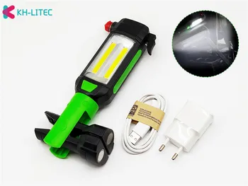 Manyetik Araba Tamir çalışma ışığı COB LED el feneri USB Şarj Taşınabilir Lamba Kamp Tırmanma Avcılık için