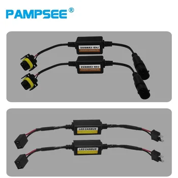 PAMPSEE H1 H3 H4 H7 9005 9006 H11 LED Araba Far Canbus Kablo İptal Kapasitör Anti-titriyor Hata EMC Direnç Dekoder 4
