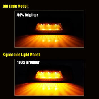 Amber LED Araba Ön yan ikaz lambaları Tekerlek Kemerleri ışıkları Kenworth İçin T680 T700 T880, Peterbilt 567 Set-Arka Aks modelleri 12V 4