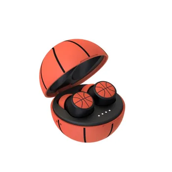 2021TWS bluetooth gerçek kablosuz kulaklık kişilik desen futbol su transferi görünüm basketbol renkli görünüm
