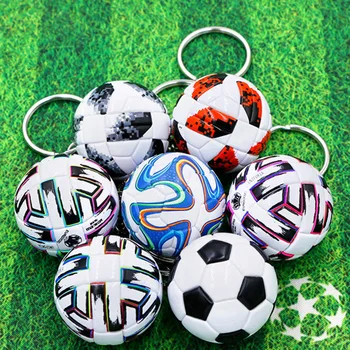 Avrupa Kupası Futbol İmitasyon Deri Anahtarlık Maç Topu Hatıra anahtar zincirleri Anahtarlık Getiren İyi Şanslar Gol