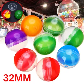 10 Adet / takım 32mm Çap otomat Boş Yuvarlak Oyuncak Kapsül Mix Renk 1.2 inç Komik Çocuk otomat için oyuncak