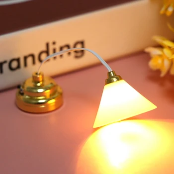 Ölçekli Model tavan lambası çocuk gerçekçi Dollhouse mobilya avize ışık minyatür aksesuarları