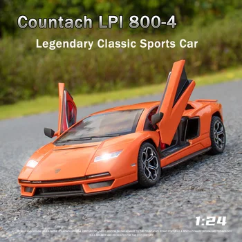 Yeni 1: 24 Countach LPI 800-4 Araba Modeli Oyuncak Araba Modeli Ücretsiz Kargo Diecasts ve Oyuncak Araç Modeli Metal Araba Koleksiyonu İçin Çocuk Oyuncak