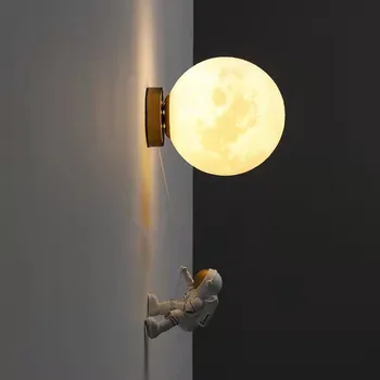 Gezegen Mini astronot tasarım Modern Yeni led duvar lambaları başucu yatak odası çalışma oturma bebek çocuk odası koridor ışıkları iç mekan aydınlatması