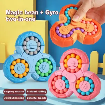 2 İn 1 Dekompresyon Sihirli Fasulye Küp Oyuncaklar Stres Giderici Boncuk Bulmaca Eğitim Parmak Oyuncaklar Çocuklar için stres oyuncakları