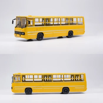 1: 43 Rus Büyük şehir otobüsü Alaşım Otobüs Modeli IKARUS-260 Yüksek Taklit Çift Gezi Otobüsü Oyuncak Araba Alaşım Otobüs Suburban 4