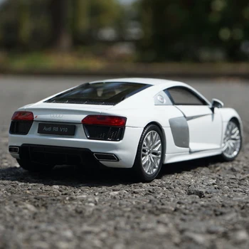 WELLY 1: 24 2016 Audi R8 V10 Alaşım Spor Araba Modeli Diecast Metal Oyuncak Araçlar Araba Modeli Yüksek Simülasyon Koleksiyonu Çocuk Hediye 1