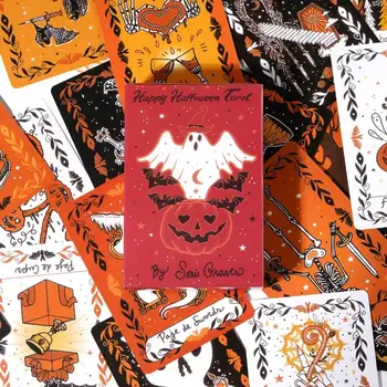 YENİ Mutlu Halloween Tarot Kartları Servet Kehanet Oyununu Oracle Kartları Söylüyorum 