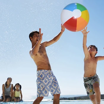 5 adet / takım Şişme Plaj Topu Gökkuşağı Renkli Havuz Partisi Iyilik Yaz Su Oyuncak Balon Oyuncak Eğlenceli Parti Oyunu Yaz Çocuklar İçin hediye 4